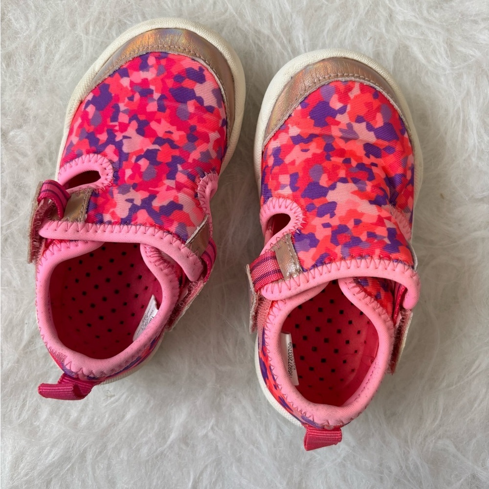 Lands' End Pink & Purple Camo Slip-On Water Shoes